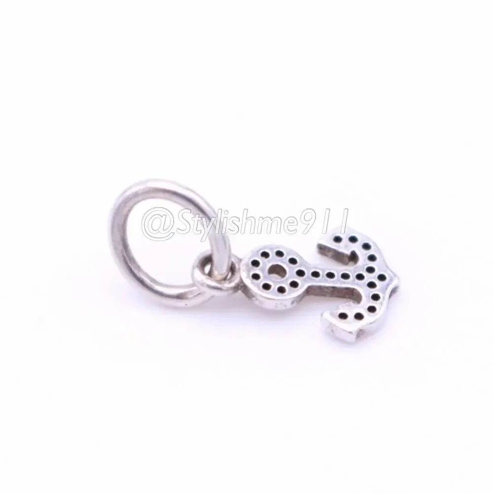 Authentic PANDORA Retired Anchor Dangle with Zirconia
